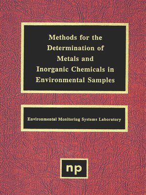 cover image of Methods for the Determination of Metals in Environmental Samples